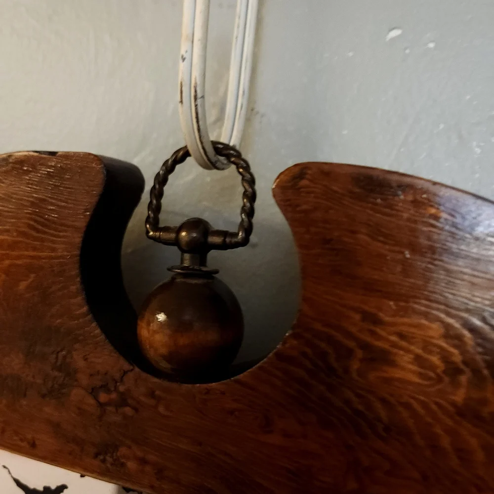 🔨Vintage 1950's Wooden Mirrored Wall Cork Board Rack Shelf Handmade 🔨
